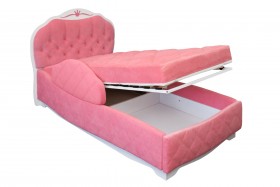 Кровать 190 Гармония Lux 32 Фиолетовый (мягкий бортик) в Искитиме - iskitim.katalogmebeli.com | фото 2
