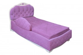 Кровать 190 Гармония Lux 67 Светло-фиолетовый (мягкий бортик) в Искитиме - iskitim.katalogmebeli.com | фото 1