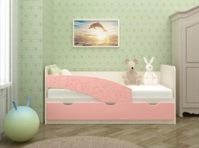 Кровать Бабочки 1,6м (Розовый металлик) в Искитиме - iskitim.katalogmebeli.com | фото