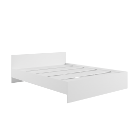 Кровать без ящ. М1400 Мадера Белый в Искитиме - iskitim.katalogmebeli.com | фото 1