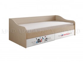 Кровать Boy Вега 0,9 м (Дуб беленый/Белый глянец/фотопечать) в Искитиме - iskitim.katalogmebeli.com | фото 1