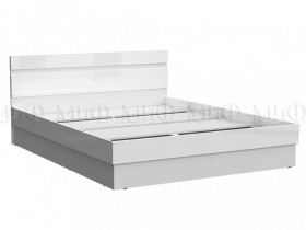 Кровать Челси 1400 (Белый/Белый глянец) в Искитиме - iskitim.katalogmebeli.com | фото