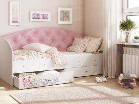 Кровать детская Эльза Белый/Розовый в Искитиме - iskitim.katalogmebeli.com | фото