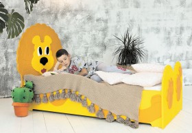 Кровать детская Лева 1.6 Желтый/Оранжевый в Искитиме - iskitim.katalogmebeli.com | фото