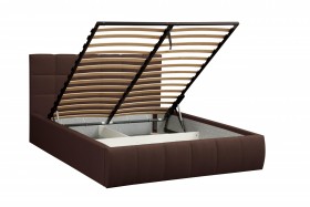 Кровать "Диана" ш. 1600 (Н=1010мм) (жаккард шоколад) в Искитиме - iskitim.katalogmebeli.com | фото