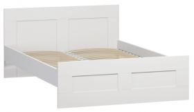 Кровать двухспальная Сириус 1400мм белый в Искитиме - iskitim.katalogmebeli.com | фото