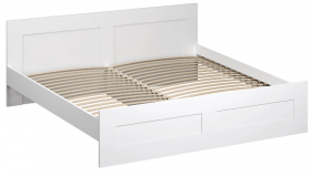 Кровать двухспальная Сириус 1800мм белый в Искитиме - iskitim.katalogmebeli.com | фото 1