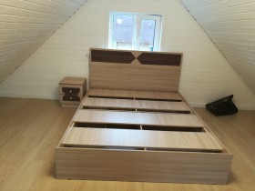 Кровать Николь 1.6 (Венге/Лиственница светлая) в Искитиме - iskitim.katalogmebeli.com | фото 2