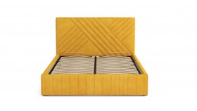 Кровать Гамма ш. 1400 (без основания для хранения) (велюр тенерифе куркума) в Искитиме - iskitim.katalogmebeli.com | фото 2