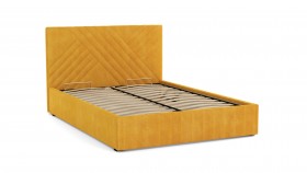 Кровать Гамма ш. 1400 (без основания для хранения) (велюр тенерифе куркума) в Искитиме - iskitim.katalogmebeli.com | фото 3