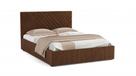 Кровать Гамма ш. 1400 (без основания для хранения) (велюр тенерифе шоколад) в Искитиме - iskitim.katalogmebeli.com | фото