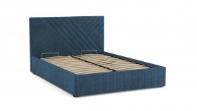 Кровать Гамма ш. 1400 (с основанием для хранения) (велюр тенерифе океан) в Искитиме - iskitim.katalogmebeli.com | фото 3