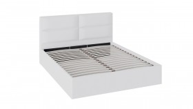 Кровать «Глосс» с мягкой обивкой и подъемным механизмом тип 1 (1600) (Белая) в Искитиме - iskitim.katalogmebeli.com | фото