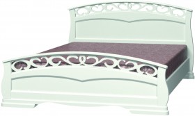 Кровать Грация-1 из массива сосны 1600*2000 Белый античный в Искитиме - iskitim.katalogmebeli.com | фото 5