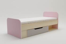 Кровать Грэйси 1650х750 (Розовый/Серый/корпус Клен) в Искитиме - iskitim.katalogmebeli.com | фото 2