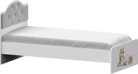 Кровать Каспер с мягкой спинкой и фотопечатью (800х1900) Белый в Искитиме - iskitim.katalogmebeli.com | фото