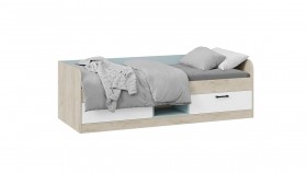 Кровать комбинированная «Оливер» Дуб крафт серый/Белый/Серо-голубой в Искитиме - iskitim.katalogmebeli.com | фото