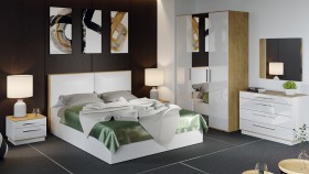 Кровать «Квадро» с мягкой обивкой тип 1 (Белая) в Искитиме - iskitim.katalogmebeli.com | фото 3