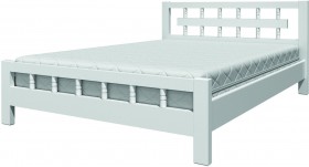 Кровать Натали-5 из массива сосны 1600*2000 Белый античный в Искитиме - iskitim.katalogmebeli.com | фото