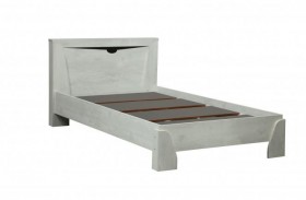 Кровать одинарная 33.07 с настилом "Лючия" (ш. 900)/(бетон пайн белый / венге / белый) в Искитиме - iskitim.katalogmebeli.com | фото