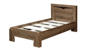 Кровать одинарная 33.07 с настилом "Лючия" (ш. 900)/(кейптаун / венге / белый) в Искитиме - iskitim.katalogmebeli.com | фото