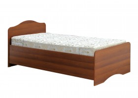 Кровать одинарная 900-1 без матраса (круглые спинки) Орех Таволато в Искитиме - iskitim.katalogmebeli.com | фото 1