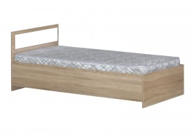 Кровать одинарная 900-2 без матраса (прямые спинки) Дуб Сонома в Искитиме - iskitim.katalogmebeli.com | фото 1