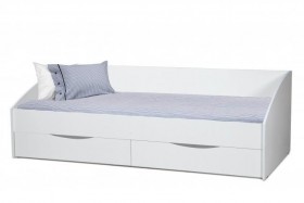 Кровать одинарная "Фея - 3" (симметричная) New/(белый / белый / ДВПО: белый) в Искитиме - iskitim.katalogmebeli.com | фото 1