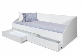 Кровать одинарная "Фея - 3" (симметричная) New/(белый / белый / ДВПО: белый) в Искитиме - iskitim.katalogmebeli.com | фото 3