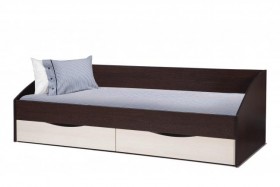 Кровать одинарная "Фея - 3" (симметричная) New (венге / вудлайн кремовый / ДВПО: белый) в Искитиме - iskitim.katalogmebeli.com | фото