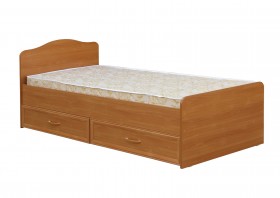Кровать одинарная с ящиками 800-1 без матраса (круглые спинки) Вишня Оксфорд в Искитиме - iskitim.katalogmebeli.com | фото