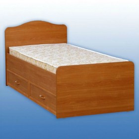 Кровать одинарная 800-2 без матраса (прямые спинки) Дуб Сонома в Искитиме - iskitim.katalogmebeli.com | фото 2