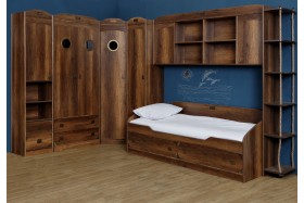 Кровать с 2-мя ящиками «Навигатор» (Дуб Каньон) в Искитиме - iskitim.katalogmebeli.com | фото 10
