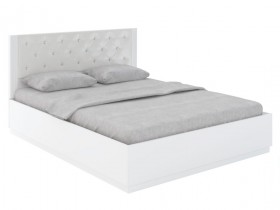 Кровать с ПМ М25 Спальня Тиффани (белый текстурный) в Искитиме - iskitim.katalogmebeli.com | фото 1