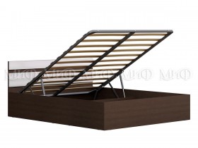 Кровать с подъемным механизмом Нэнси 1,6м (Венге/Белый глянец) в Искитиме - iskitim.katalogmebeli.com | фото