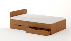 Кровать с ящиками 1200 (Бук темный) в Искитиме - iskitim.katalogmebeli.com | фото