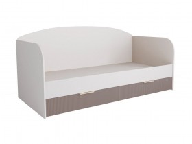 Кровать с ящиками ДКД 2000.1 Лавис (Белый софт/Грей софт/корпус Белый) в Искитиме - iskitim.katalogmebeli.com | фото