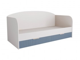 Кровать с ящиками ДКД 2000.1 Лавис (Белый софт/Лазурь софт/корпус Белый) в Искитиме - iskitim.katalogmebeli.com | фото