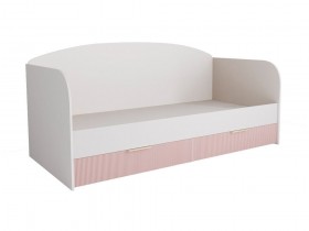 Кровать с ящиками ДКД 2000.1 Лавис (Белый софт/Роза/корпус Белый) в Искитиме - iskitim.katalogmebeli.com | фото