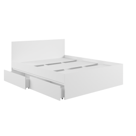 Кровать с ящиками К1.6М Мадера Белый в Искитиме - iskitim.katalogmebeli.com | фото 3