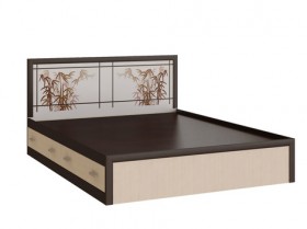 Кровать с ящиками 1,6м Мальта (Дуб венге/Дуб беленый) в Искитиме - iskitim.katalogmebeli.com | фото 1