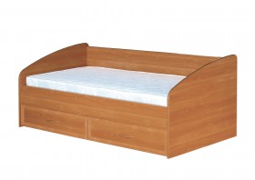 Кровать с ящиками с задней спинкой 900-1 без матраса Вишня Оксфорд в Искитиме - iskitim.katalogmebeli.com | фото 1