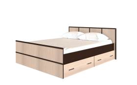 Кровать Сакура с настилом и ящиками 1,4 (Венге/Лоредо) в Искитиме - iskitim.katalogmebeli.com | фото 1