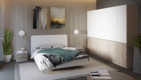 Кровать «Синди» с мягкой обивкой тип 1 (Белая) в Искитиме - iskitim.katalogmebeli.com | фото 4