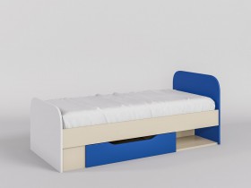 Кровать Скай 1650х750 (Синий/Белый/корпус Клен) в Искитиме - iskitim.katalogmebeli.com | фото