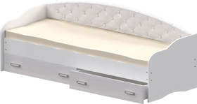 Кровать Софа-7 с мягкой спинкой (800х2000) Белый в Искитиме - iskitim.katalogmebeli.com | фото 1