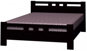 Кровать Вероника-2 из массива сосны 900*2000 Орех темный в Искитиме - iskitim.katalogmebeli.com | фото 5