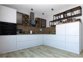 Модульная кухня Бронкс 1,8 м (Кварц) в Искитиме - iskitim.katalogmebeli.com | фото 5