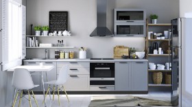 Модульная кухня Глетчер 1,8 м (Маренго силк/белый) в Искитиме - iskitim.katalogmebeli.com | фото 7
