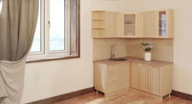 Угловая кухня Рамочная 1500х1400 мм (Беленый дуб) в Искитиме - iskitim.katalogmebeli.com | фото 3